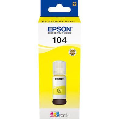 Epson C13T00P440 104 Yellow Ink Bottle (7,500 Pages)-PCR Business Solutions Ltd